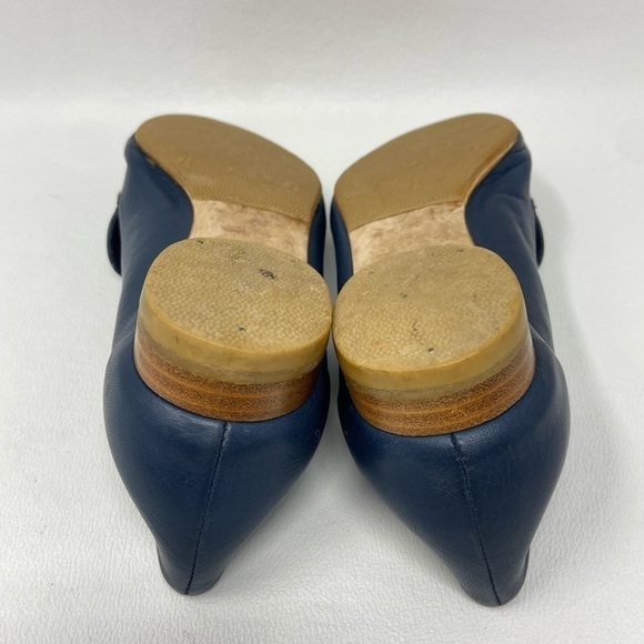 Equitare Blue Leather Pointed Toe Flats, Women’s Size 40 - Picture 10 of 14